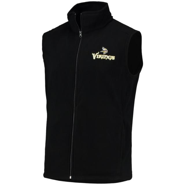 メンズ ベスト "Minnesota Vikings" Houston Fleece Full-Zip Vest - Black_1