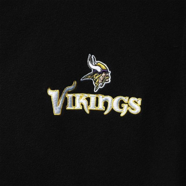 メンズ ベスト "Minnesota Vikings" Houston Fleece Full-Zip Vest - Black_3