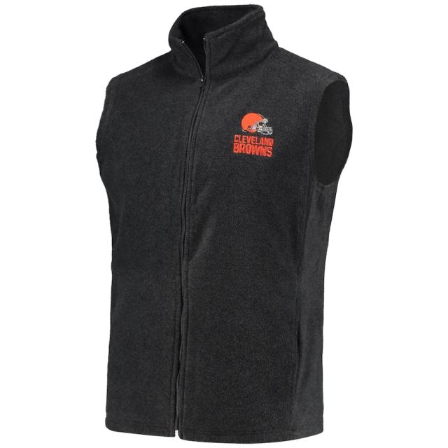 メンズ ベスト "Cleveland Browns" Houston Fleece Full-Zip Vest - Gray_1