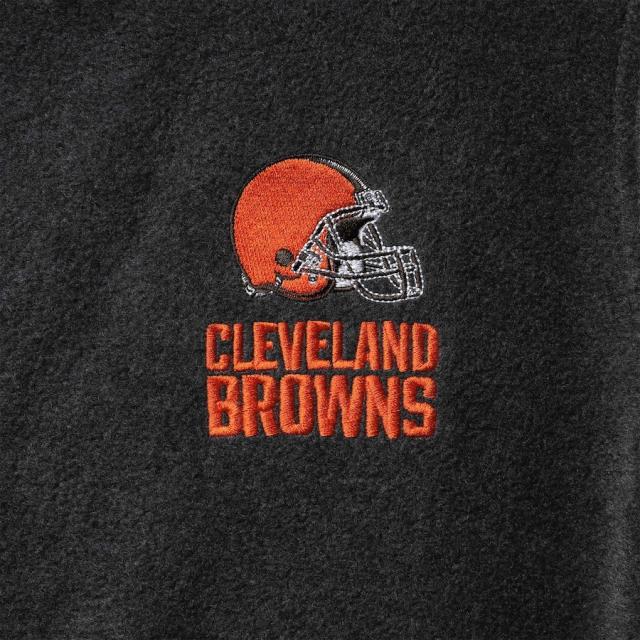 メンズ ベスト "Cleveland Browns" Houston Fleece Full-Zip Vest - Gray_3