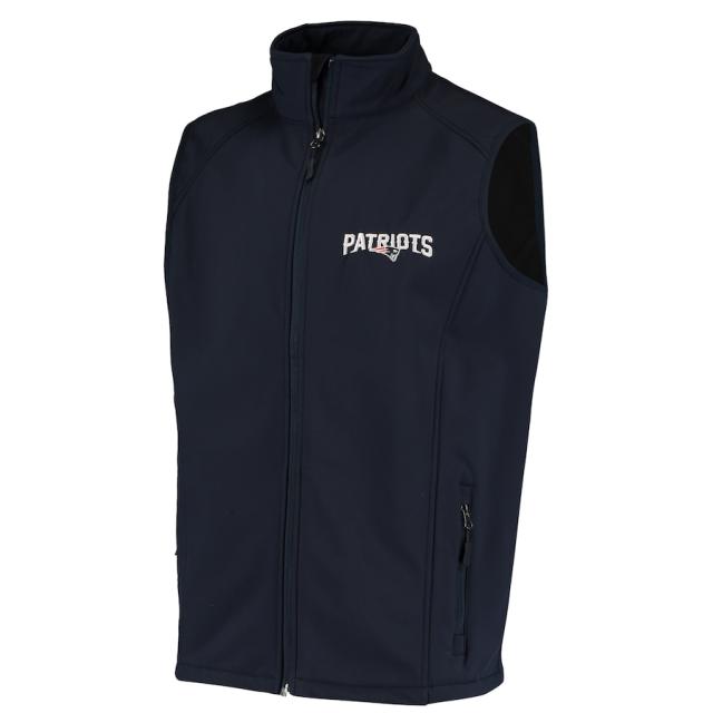 メンズ ベスト "New England Patriots" Archer Softshell Full-Zip Vest - Navy_1