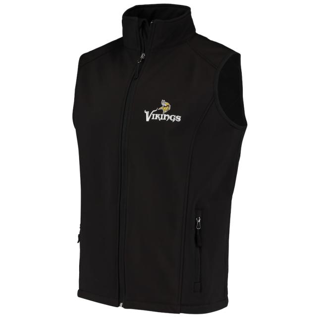 メンズ ベスト "Minnesota Vikings" Archer Softshell Full-Zip Vest - Black_1