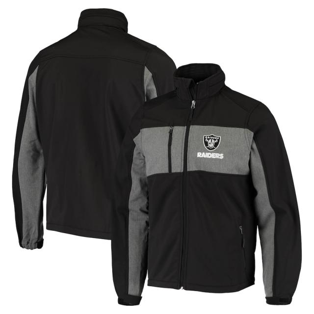 メンズ ジャケット "Las Vegas Raiders" Zephyr Softshell Full-Zip Jacket - Black
