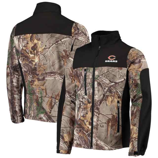 メンズ ジャケット "Chicago Bears" Hunter Softshell Full-Zip Jacket - Realtree Camo/Blackの通販は