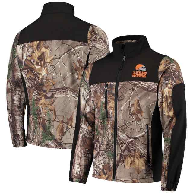 メンズ ジャケット "Cleveland Browns" Hunter Softshell Full-Zip Jacket - Realtree Camo/Blackの通販は