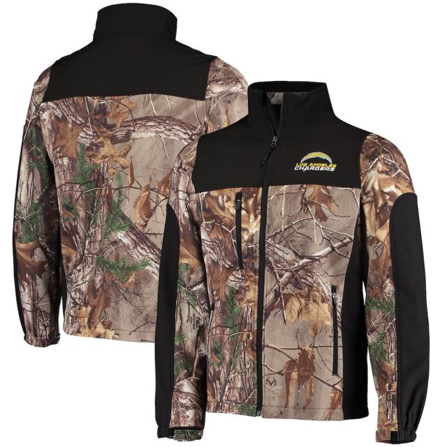 メンズ ジャケット "Los Angeles Chargers" Hunter Softshell Full-Zip Jacket - Realtree Camo/Blackの通販は