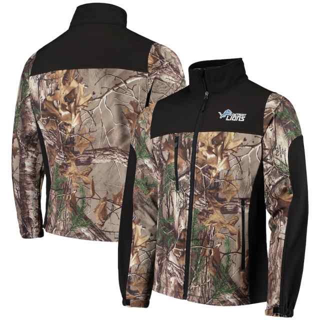 メンズ ジャケット "Detroit Lions" Hunter Softshell Full-Zip Jacket - Realtree Camo/Blackの通販は
