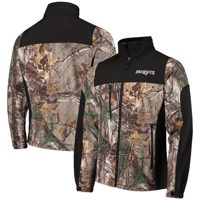 メンズ ジャケット "New England Patriots" Hunter Softshell Full-Zip Jacket - Realtree Camo/Blackの通販は