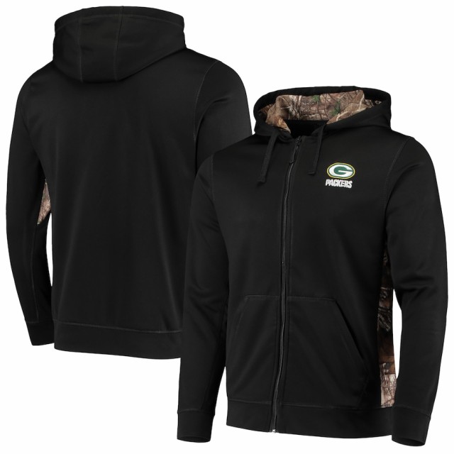 メンズ ジャケット "Green Bay Packers" Decoy Tech Fleece Full-Zip Jacket - Black/Realtree Camoの通販は
