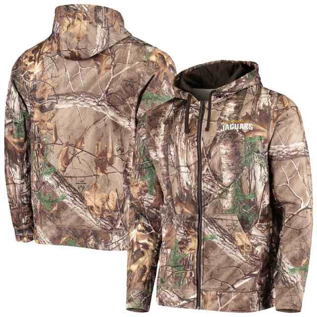 メンズ パーカー "Jacksonville Jaguars" Trophy Tech Fleece Full-Zip Hoodie - Realtree Camoの通販は