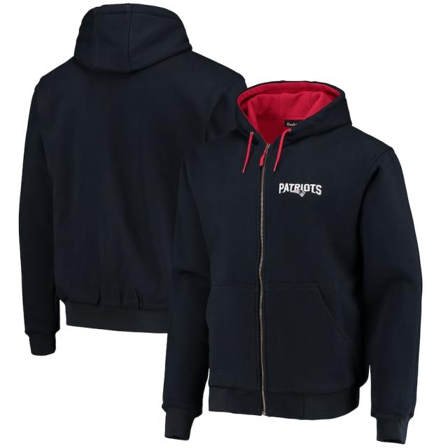 メンズ パーカー "New England Patriots" Craftsman Thermal Lined Full-Zip Hoodie - Navy