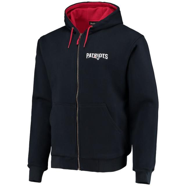 メンズ パーカー "New England Patriots" Craftsman Thermal Lined Full-Zip Hoodie - Navy_1