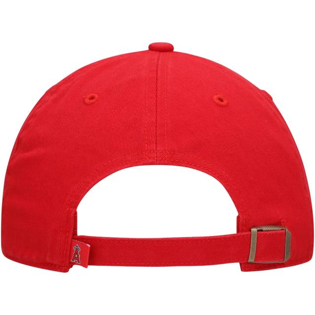 フォーティーセブン メンズ キャップ ”Los Angeles Angels" '47  Clean Up Adjustable Hat - Red