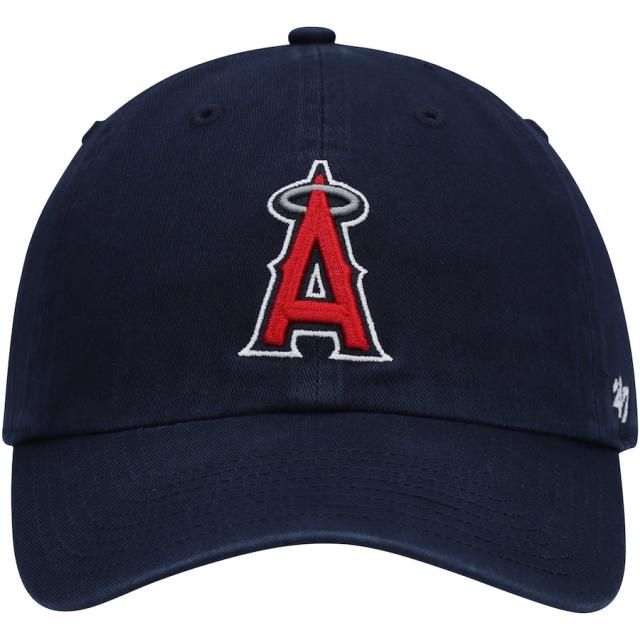 フォーティーセブン メンズ キャップ ”Los Angeles Angels" '47 Clean Up Adjustable Hat - Navy