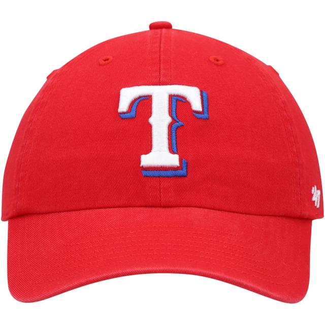 フォーティーセブン メンズ キャップ ”Texas Rangers" '47 Alternate Clean Up Adjustable Hat - Red