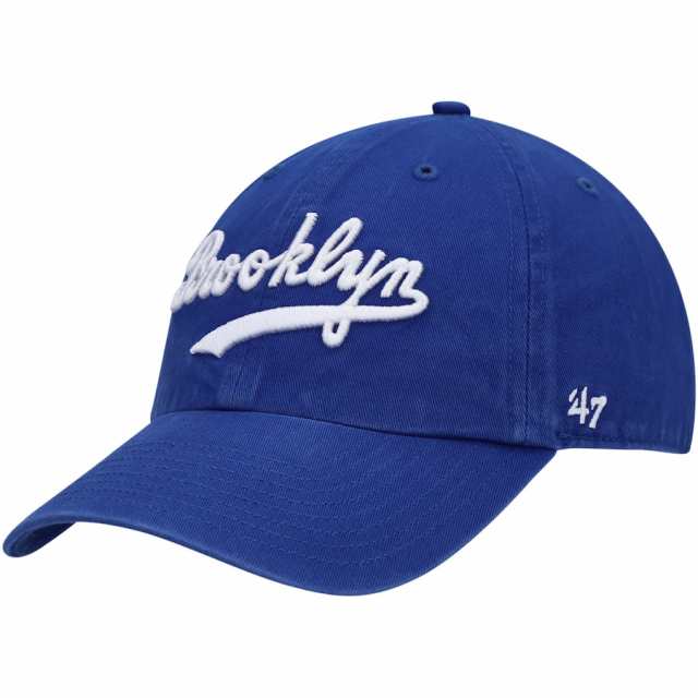 フォーティーセブン メンズ キャップ "Brooklyn Dodgers" '47 Logo Cooperstown Collection Clean Up Adjustable Hat - Royalの通販は