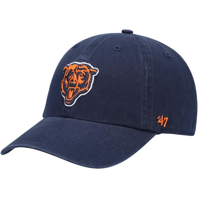 メンズ キャップ "Chicago Bears" '47 Primary Alternate Logo Clean Up Adjustable Hat - Navyの通販は