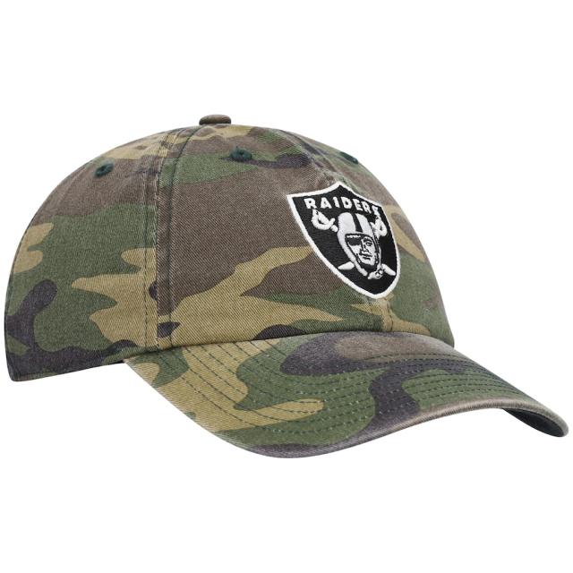 メンズ キャップ "Las Vegas Raiders" '47 Woodland Clean Up Adjustable Hat - Camo_2