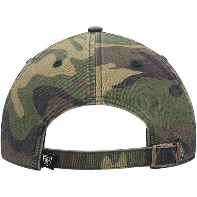 メンズ キャップ "Las Vegas Raiders" '47 Woodland Clean Up Adjustable Hat - Camo_3
