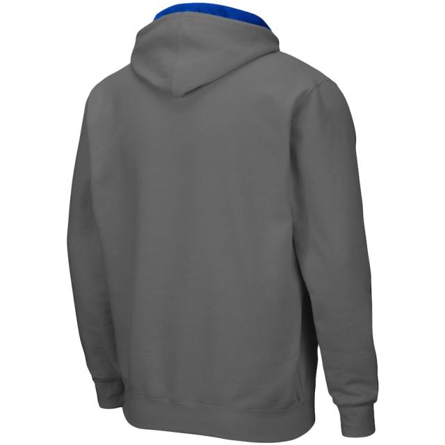 メンズ パーカー "Kansas Jayhawks" Colosseum Arch - Logo 2.0 Full-Zip Hoodie - Charcoal_2