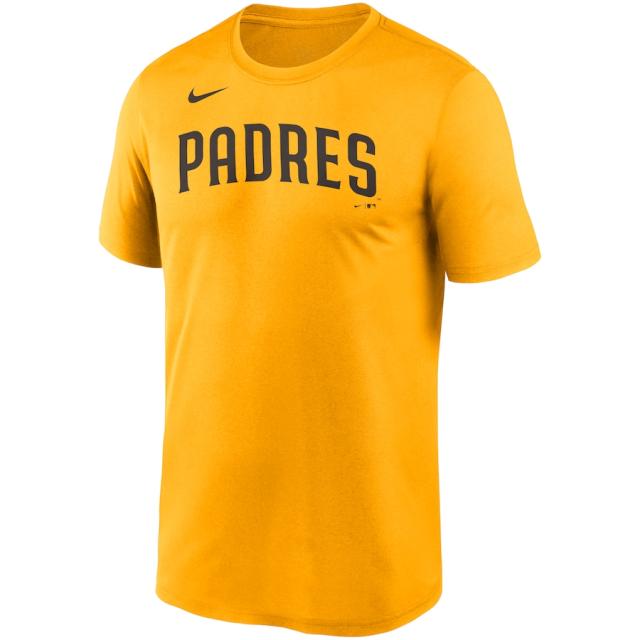 ナイキ メンズ Tシャツ パドレス "San Diego Padres" Nike Wordmark Legend T-Shirt - Gold_1