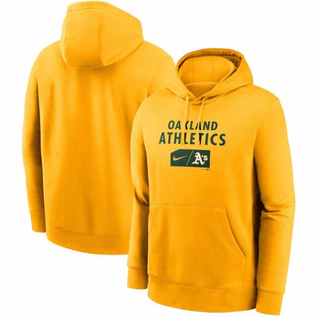 ナイキ メンズ パーカー "Oakland Athletics" Nike Team Lettering Club Pullover Hoodie - Goldの通販は