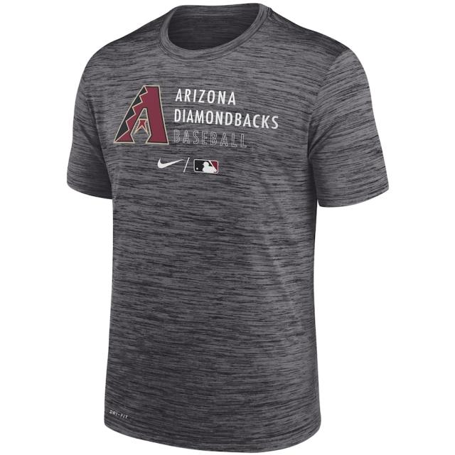 ナイキ メンズ Tシャツ "Arizona Diamondbacks" Nike Authentic Collection Velocity Practice Performance T-Shirt - Heathered Black_1