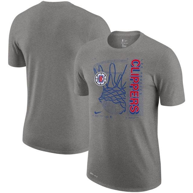 ナイキ メンズ Tシャツ クリッパーズ LA Clippers Nike Essential Hoop Performance T-Shirt - Heathered Gray