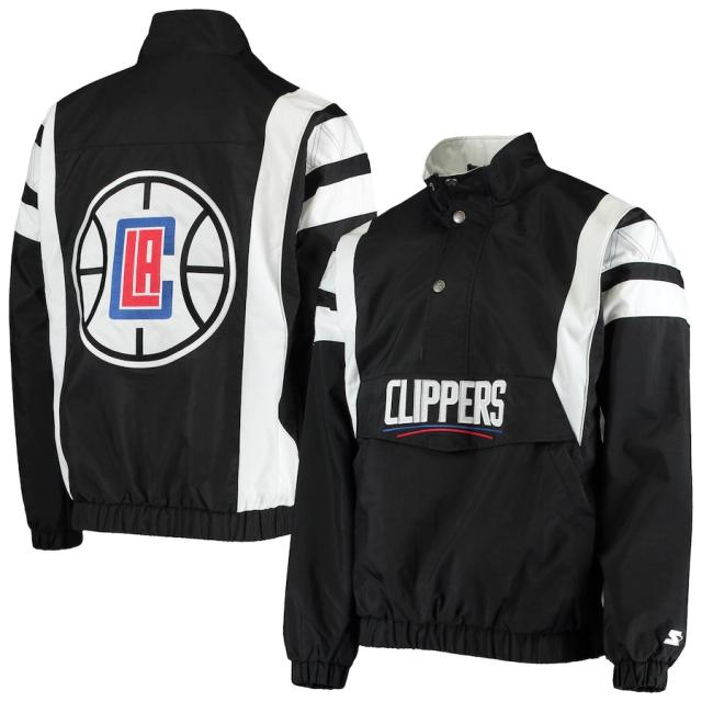 メンズ ジャケット "LA Clippers" Starter The Impact Oxford Crinkle 1/2-Zip Jacket - Blackの通販は 32,670円