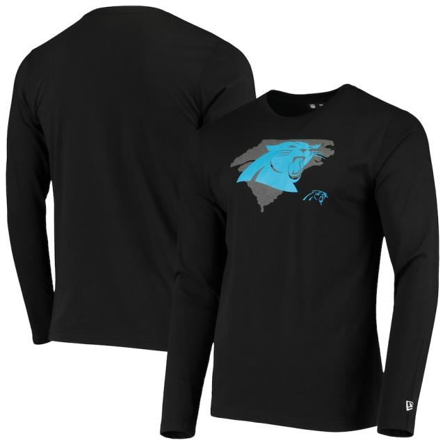 ニューエラ メンズ Tシャツ 長袖 ロンT "Carolina Panthers" New Era State Long Sleeve T-Shirt - Blackの通販は