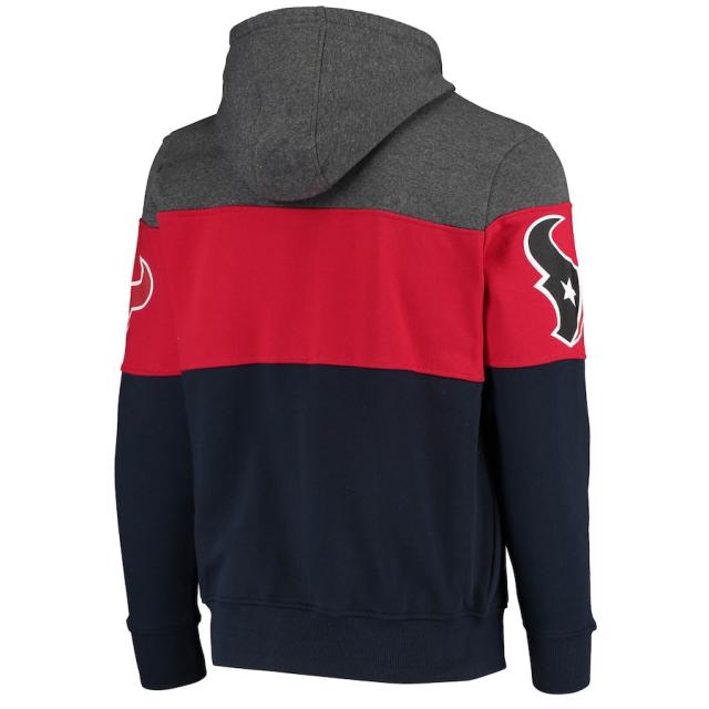 メンズ パーカー "Houston Texans" Starter Extreme Fireballer Pullover Hoodie - Heathered Gray/Navy_2