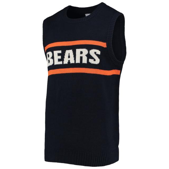 メンズ セーター "Chicago Bears" Starter Player Sweater Vest - Navy/Orange_1