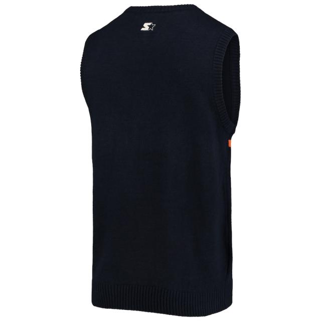 メンズ セーター "Chicago Bears" Starter Player Sweater Vest - Navy/Orange_2