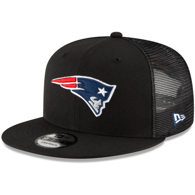 ニューエラ メンズ キャップ "New England Patriots" New Era Shade Trucker 9FIFTY Snapback Hat - Blackの通販は