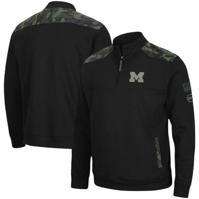 メンズ ジャケット "Michigan Wolverines" Colosseum OHT Military Appreciation Commo Fleece Quarter-Zip Jacket - Blackの通販は 19,910円