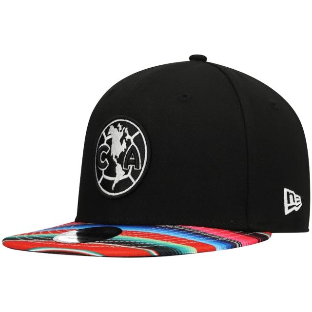 ニューエラ メンズ キャップ "Club America" New Era Serape 9FIFTY Snapback Hat - Black