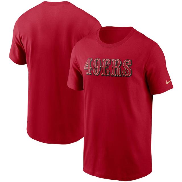 メンズ Tシャツ San Francisco 49ers Nike Fan Gear Wordmark T