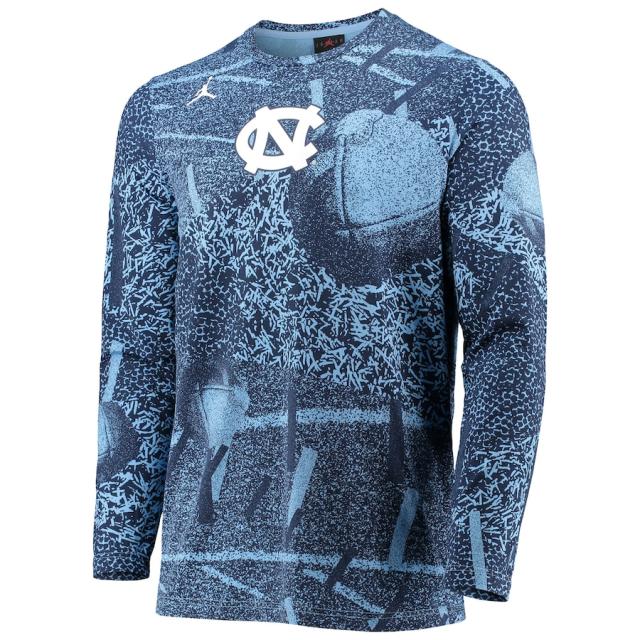 ジョーダン メンズ Tシャツ 長袖 ロンT North Carolina Tar Heels Jordan Brand Practice Performance Long Sleeve T-Shirt - Carolina Blue_1
