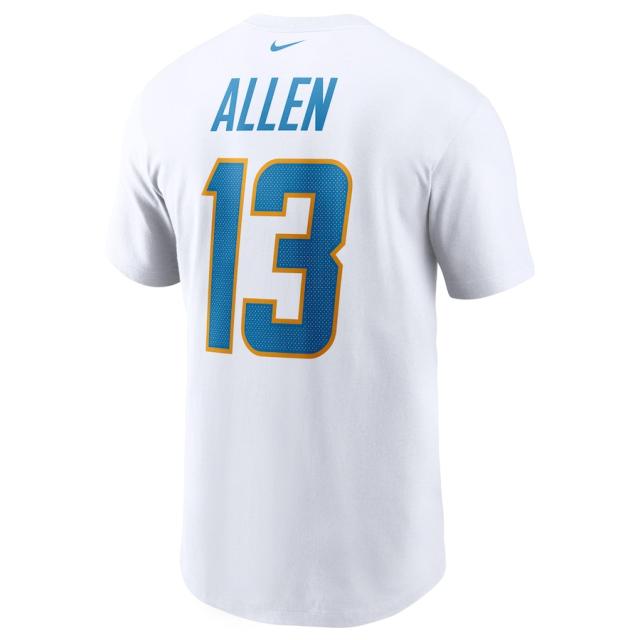 ナイキ メンズ Tシャツ Keenan Allen "Los Angeles Chargers" Nike Player Name & Number T-Shirt - White_2