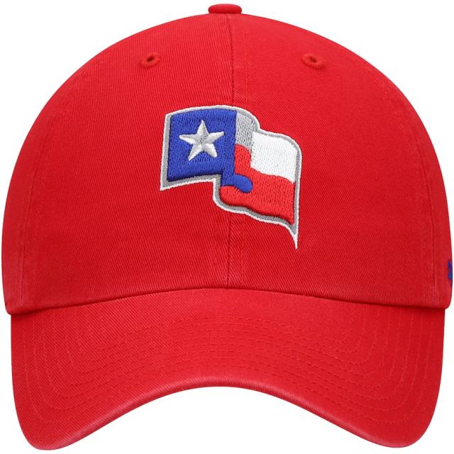 フォーティーセブン メンズ キャップ ”Texas Rangers" '47 Flag Clean Up Adjustable Hat - Red