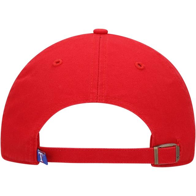 フォーティーセブン メンズ キャップ ”Texas Rangers" '47 Flag Clean Up Adjustable Hat - Red