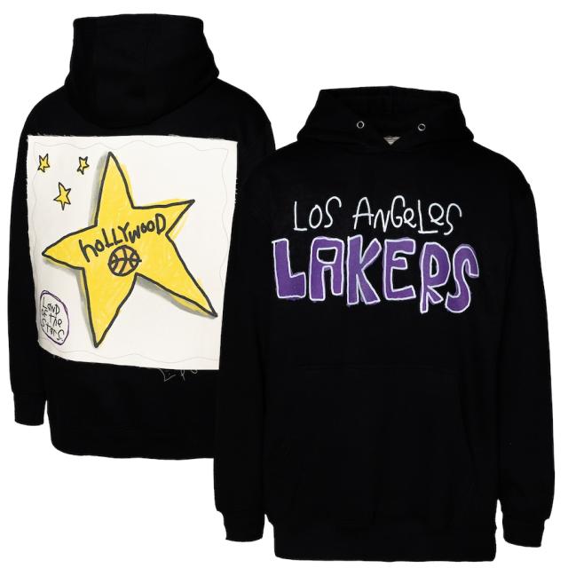 メンズ Tシャツ "Los Angeles Lakers" After School Special Applique Pullover Hoodie - Black
