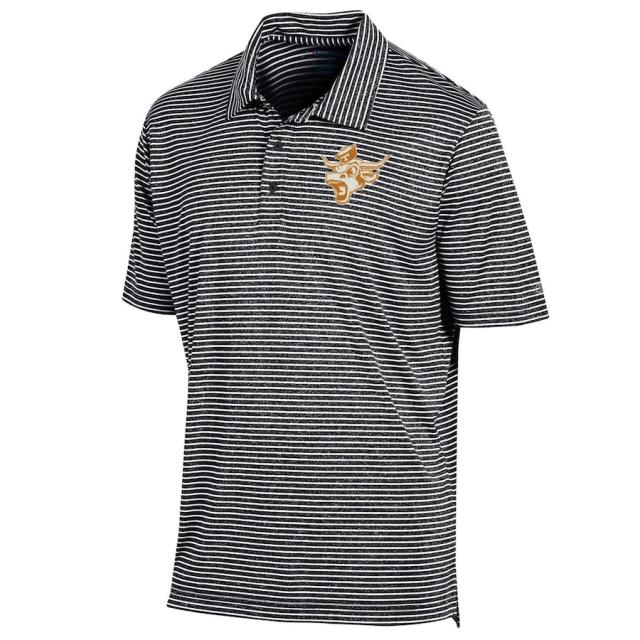 メンズ ポロシャツ "Texas Longhorns" Champion Throwback Logo Stadium Stripe Polo - Black