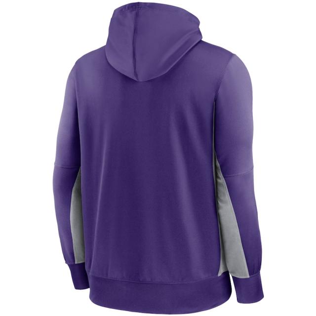 ナイキ メンズ パーカー "Minnesota Vikings" Nike Mascot Performance Full-Zip Hoodie - Purple/Gray_2