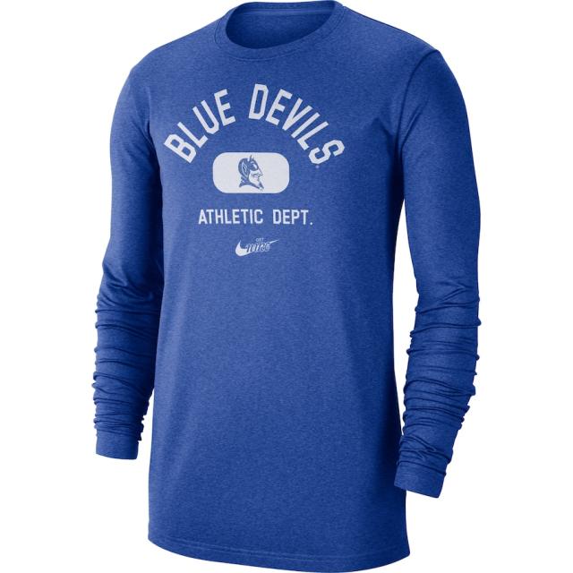 ナイキ メンズ Tシャツ 長袖 ロンT Duke Blue Devils Nike Textured Long Sleeve T-Shirt - Royal_1