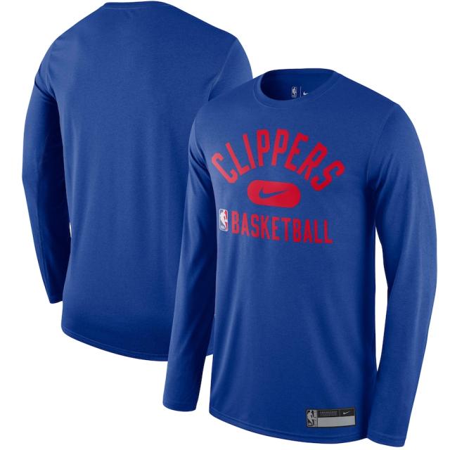 ナイキ メンズ Tシャツ 長袖 ロンT クリッパーズ LA Clippers Nike 2021/22 On-Court Practice Legend Performance Long Sleeve T-Shirt - 