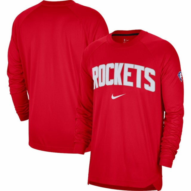 ナイキ メンズ Tシャツ 長袖 ロンT "Houston Rockets" Nike 75th Anniversary Pregame Shooting Performance Raglan Long Sleeve T-Shirtの通販は