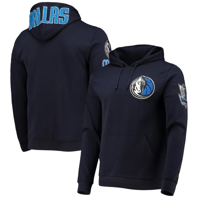 プロスタンダード メンズ パーカー Dallas Mavericks Pro Standard Chenille Team Pullover Hoodie - Navy