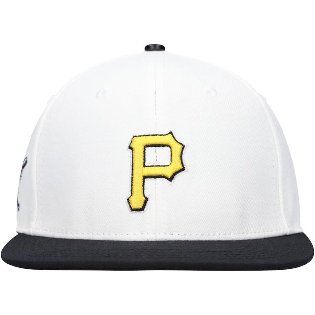 プロスタンダード メンズ キャップ ”Pittsburgh Pirates" Pro Standard Logo Snapback Hat - White/Black_1