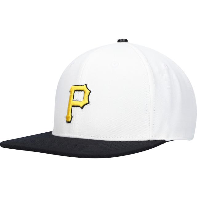プロスタンダード メンズ キャップ ”Pittsburgh Pirates" Pro Standard Logo Snapback Hat - White/Black_2
